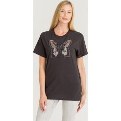 T-SHIRT TWINSET. Czarne t-shirty damskie Twinset, xs, z haftami, z bawełny, z okrągłym kołnierzem. Za 224,50 zł.