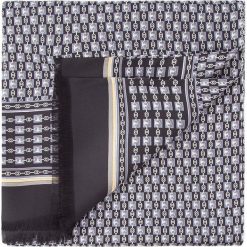 Szal męski 86-7M-S40-X05. Niebieskie szaliki męskie marki Wittchen, bez wzorów, z jedwabiu, eleganckie. Za 79,00 zł.