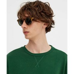 Bluza basic z okrągłym dekoltem. Zielone bluzy męskie rozpinane marki Pull&Bear, m. Za 34,90 zł.