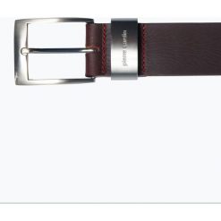 Pierre Cardin - Męski pasek skórzany, brązowy. Brązowe paski męskie Pierre Cardin, w paski. Za 129,95 zł.