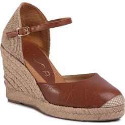 Espadryle UNISA - Castilla 20 Sty Saddle Softy. Pomarańczowe espadryle damskie Unisa, bez wzorów, ze skóry, bez obcasa, na obcasie. Za 349,00 zł.