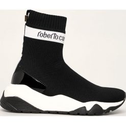 Roberto Cavalli Sport - Buty. Czarne buty sportowe damskie Roberto Cavalli Sport, bez wzorów, ze skóry, sportowe. W wyprzedaży za 649,90 zł.
