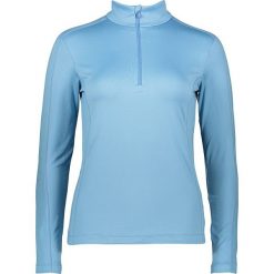 Koszulka funkcyjna w kolorze niebieskim. Niebieskie koszulki damskie CMP Women, bez wzorów, z tkaniny, ze stójką. W wyprzedaży za 77,95 zł.