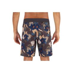 Spodenki surfing standardowe BS 500S Flowers. Brązowe koszulki męskie OLAIAN, s, bez wzorów, z poliesteru, klasyczne, na fitness i siłownię. Za 69,99 zł.