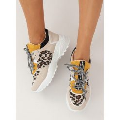 Buty sportowe beżowe TANSU. Brązowe buty sportowe damskie FunKee.pl, bez wzorów, z tkaniny, sportowe. Za 123,99 zł.