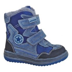 Protetika Buty Zimowe Za Kostkę Chłopięce Riki 21 Szary/Niebieski. Szare buty chłopięce zimowe marki Protetika, ze skóry, za kostkę. Za 175,00 zł.