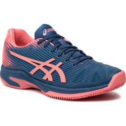 Buty ASICS - Solution Speed Ff Clay 1042A003 Grand Shark/Papaya 410. Różowe buty sportowe damskie Asics, bez wzorów, z tworzywa sztucznego, sportowe, tenisowe. W wyprzedaży za 389,00 zł.