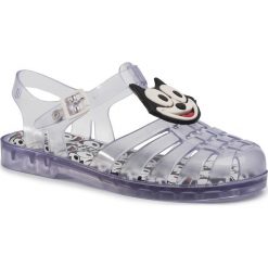 Sandały MELISSA - Possession + Gato Feli 32617 Clear/White/Black 53617. Fioletowe sandały dziewczęce Melissa, z tworzywa sztucznego, bez zapięcia. Za 499,00 zł.
