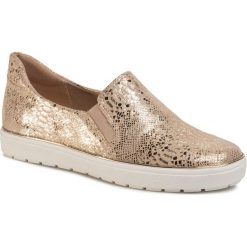 Tenisówki CAPRICE - 9-24662-24 Lt Gold Reptil 957. Żółte półbuty damskie Caprice, bez wzorów, ze skóry, bez zapięcia. Za 229,00 zł.