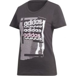 Adidas Koszulka Damska Linear Tee I /Black M. Czarne bluzki sportowe damskie Adidas, m, bez wzorów, z bawełny, bez kołnierzyka, bez rękawów, bez kaptura. Za 109,00 zł.