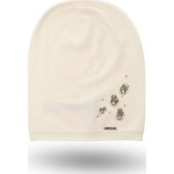 CZAPKA Liu Jo. Białe czapki damskie Liu Jo, z aplikacjami, z dzianiny. Za 219,00 zł.