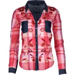 Desigual koszula damska L czerwony. Czerwone koszule damskie Desigual, na co dzień, l, bez wzorów, z bawełny, bez kołnierzyka, bez rękawów. W wyprzedaży za 255,00 zł.