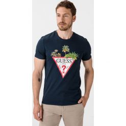 Guess Koszulka Niebieski. Niebieskie podkoszulki męskie Guess, xl, z nadrukiem, z bawełny, bez kołnierzyka, z krótkim rękawem, krótkie. Za 159,95 zł.