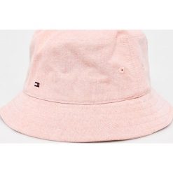Tommy Hilfiger - Kapelusz. Różowe kapelusze damskie TOMMY HILFIGER, bez wzorów, z bawełny. Za 179,90 zł.