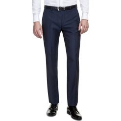 Spodnie MARCO 15-17SB. Niebieskie spodnie męskie marki Giacomo Conti, do pracy, m, bez wzorów, z wełny, eleganckie. Za 299,00 zł.