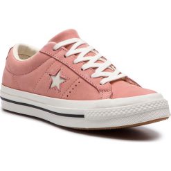 Tenisówki CONVERSE - One Star Ox 161586C Rust Pink/Egret/Vintage White. Różowe półbuty damskie Converse, bez wzorów, ze skóry, bez zapięcia. W wyprzedaży za 209,00 zł.