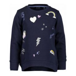Blue Seven Bluza Dziewczęca Z Nadrukiem 122 Niebieska. Niebieskie bluzy dziewczęce marki Blue Seven, z nadrukiem. Za 69,00 zł.