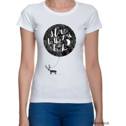 Koszulka damska. I love to the you & back. Szare bluzki z odkrytymi ramionami Pakamera, z nadrukiem. Za 79,00 zł.