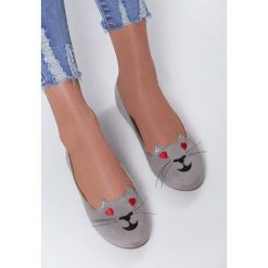 Szare Balerinki Dear Vogue. Szare baleriny damskie Renee, bez wzorów, bez obcasa. Za 39,99 zł.