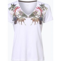 Marc Cain Collections - T-shirt damski, czarny. Czarne t-shirty damskie marki Marc Cain Collections, z nadrukiem, bez kołnierzyka. Za 279,95 zł.