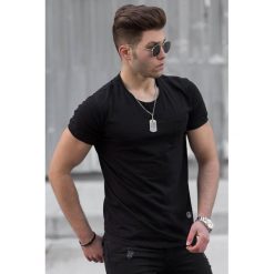 Bluzka męska CASS BLACK. Czarne t-shirty męskie IVET, m, bez wzorów, z bawełny, bez kołnierzyka. W wyprzedaży za 49,00 zł.