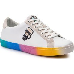 Sneakersy KARL LAGERFELD - KL60119 White Lthr. Białe półbuty damskie KARL LAGERFELD, ze skóry. Za 729,00 zł.