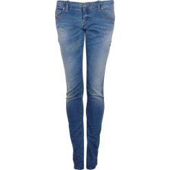 Diesel Spodnie "Grupee-JoggJeans". Żółte jeansy damskie Diesel, z jeansu, z obniżonym stanem. Za 199,00 zł.