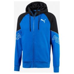 Puma Modern Sports Fz Hoody Tr Bluza Czarny Niebieski. Niebieskie bluzy męskie Puma, l, z nadrukiem, z bawełny, bez kołnierzyka, bez rękawów, bez kaptura. Za 309,95 zł.
