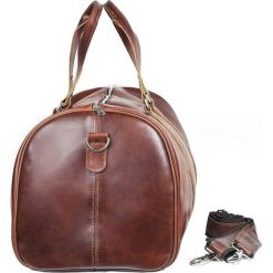 CORTEZ Koniakowa męska torba ze skóry Podróżna smooth leather - 2