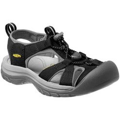 KEEN Sandały damskie Venice H2 W Black / Neutralnie szary (rozmiar 38). Szare sandały damskie Keen, bez wzorów, sportowe, bez obcasa, bez zapięcia. W wyprzedaży za 329,00 zł.