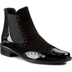 Sztyblety SAGAN - 2140 Czarny Welur/Czarny Lakier. Czarne buty zimowe damskie marki Sagan, z gumy. W wyprzedaży za 259,00 zł.