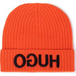 Czapka HUGO - Unisex 50415824 821. Pomarańczowe czapki męskie HUGO, bez wzorów, z wełny. Za 249,00 zł.