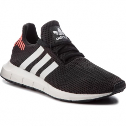 Buty adidas - Swift Run B37730 Cblack/Ftwwht/Greone. Czarne buty sportowe damskie Adidas, bez wzorów, z tworzywa sztucznego, klasyczne. W wyprzedaży za 269,00 zł.
