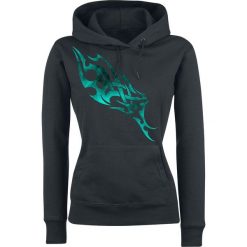 Bluzy rozpinane damskie: Tribal Turquoise Bluza z kapturem damska czarny
