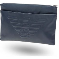TORBA BIZNESOWA EMPORIO ARMANI. Niebieskie plecaki męskie Emporio Armani, bez wzorów, biznesowe. Za 454,30 zł.