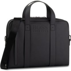 Torba na laptopa BOSS - Hyper 50418670 1024249 01 001. Czarne torby męskie skórzane Boss, bez wzorów, ze skóry ekologicznej. W wyprzedaży za 719,00 zł.