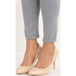 Buty ślubne damskie: Beżowe Czółenka Emaa
