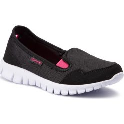 Tenisówki KAPPA - Gomera 242124 Black/Pink 1122. Czarne półbuty damskie Kappa, bez wzorów, z gumy, bez obcasa, na płaskiej podeszwie, bez zapięcia. Za 159,00 zł.