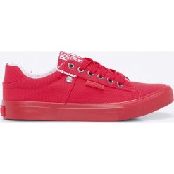 Big Star - Tenisówki. Czerwone trampki i tenisówki damskie BIG STAR, bez wzorów, z materiału, na sznurówki. Za 119,90 zł.