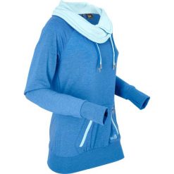 Bluzy damskie: Bluza z długim rękawem bonprix lazurowy melanż