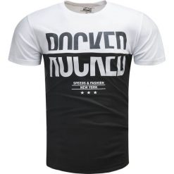 Koszulka męska t-shirt biały Recea. Białe koszulki męskie Recea, xl, z nadrukiem, z bawełny, klasyczne, bez kołnierzyka, bez rękawów. Za 43,16 zł.