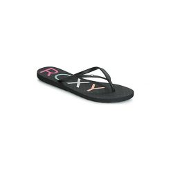 Japonki Roxy SANDY II J SNDL BK6. Czarne klapki damskie Roxy, bez wzorów, bez obcasa. Za 69,00 zł.