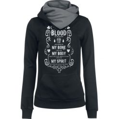 Bluzy rozpinane damskie: Outlander Blood Of My Blood Bluza z kapturem damska czarny