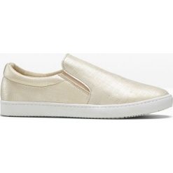 Buty wsuwane bonprix beżowy. Brązowe buty sportowe damskie bonprix, bez wzorów, sportowe. Za 54,99 zł.