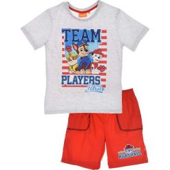 T-shirty chłopięce z nadrukiem: 2-częściowy zestaw „Paw Patrol” w kolorze biało-czerwonym
