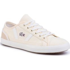 Tenisówki LACOSTE - Sideline 120 1 Cfa 7-39CFA0017AA5 Lt Ylw/Off Wht. Żółte półbuty damskie Lacoste, bez wzorów, z gumy, bez zapięcia. Za 369,00 zł.