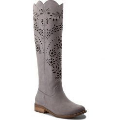 Buty zimowe damskie: Kozaki ROBERTO – 614 Szary Nubuk