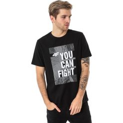 Koszulki sportowe męskie: 4f Koszulka męska H4L18-TSM013 czarna r. XXL