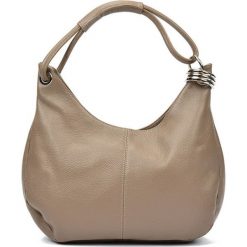 Torebki klasyczne damskie: Skórzana torebka w kolorze fango – (S)39 x (W)28 x (G)3 cm