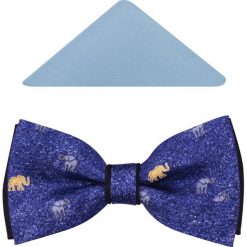 Granatowa mucha męska w słonie A122. Muszki męskie Modini Moda Męska, na co dzień, bez wzorów, z tkaniny, eleganckie. Za 49,50 zł.
